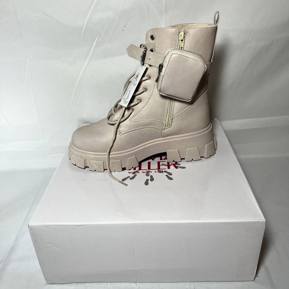 Women's Anessa Laceup Lug Sole Combat styled Boots Women's Shoes